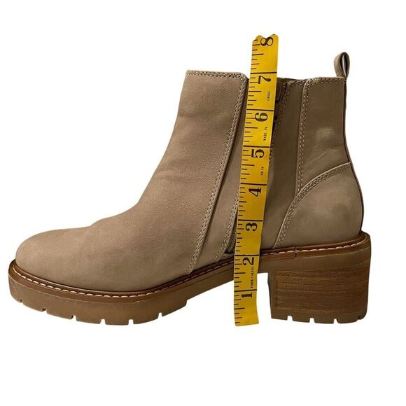 Alex Marie 9.5M Buckle Lug Heel Ankle Boots Booties Taupe Inside Zipper … - Picture 7 of 9